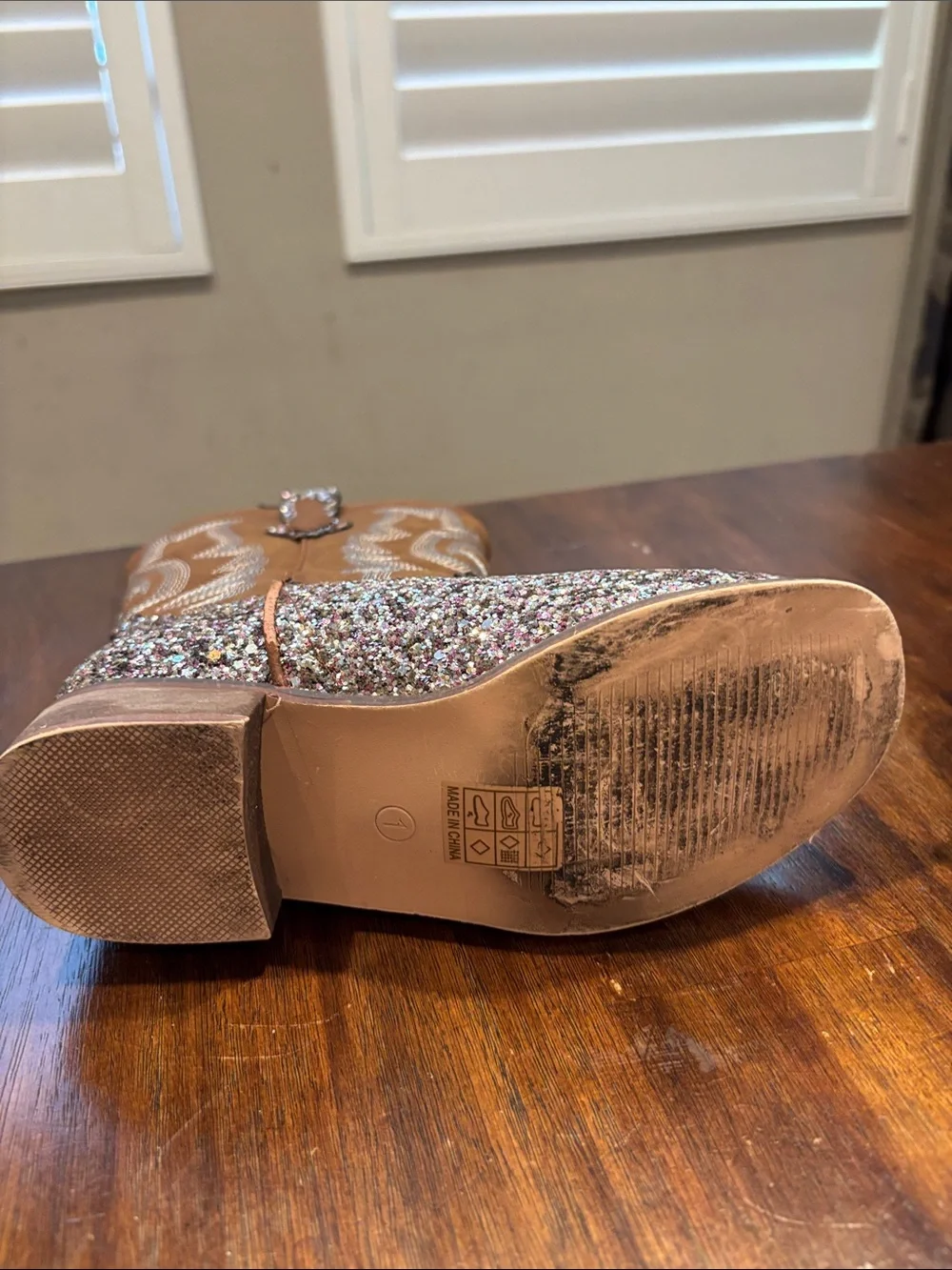 Glitter Multi-Tone Western Cowgirl Boots